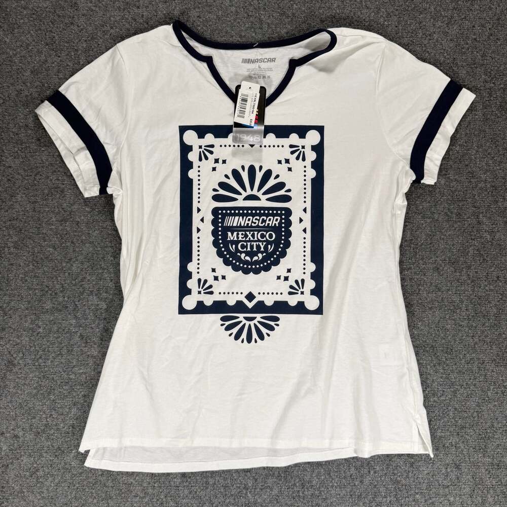 NASCAR Mexico City Women's Ringer T-Shirt Size L